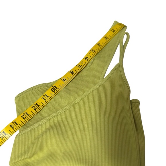 Lulus Just My Type Lime Green Ribbed Asymmetrical One-Shoulder women’s Dress S - Picture 14 of 15
